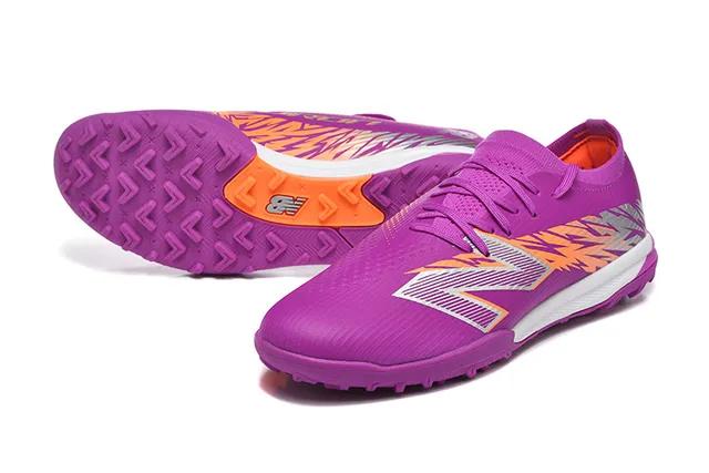 New Balance Sneakers haut tricot-synthétique rayure graphique dynamique violet orange 6