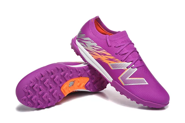 New Balance Sneakers haut tricot-synthétique rayure graphique dynamique violet orange 7