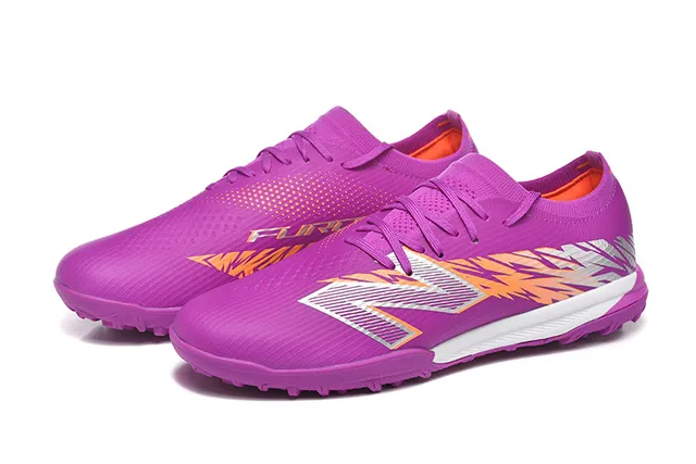 New Balance Sneakers haut tricot-synthétique rayure graphique dynamique violet orange 8