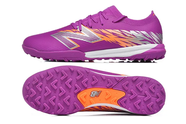 New Balance Sneakers haut tricot-synthétique rayure graphique dynamique violet orange 9