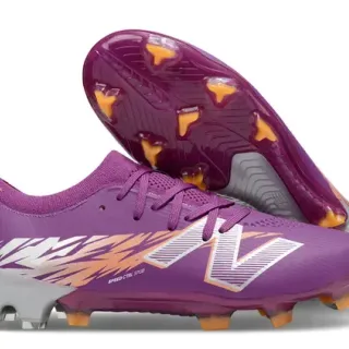 New Balance Speed Ctrl Stud Purple Orange Silver Firm-Ground Soccer Shoes