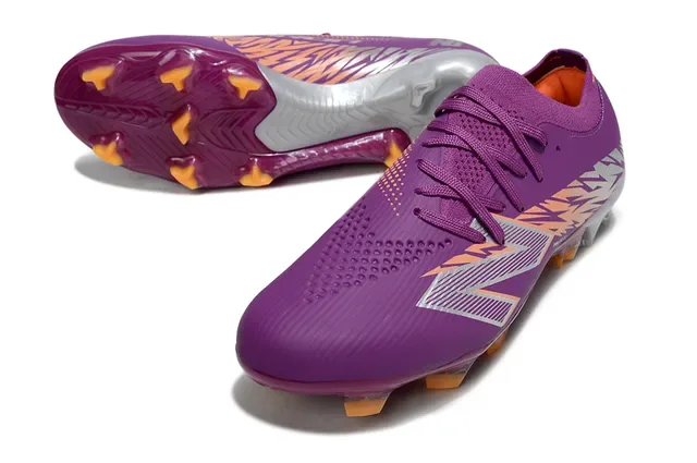 New Balance Speed Ctrl Stud বেগুনি কমলা রূপালী ফার্ম গ্রাউন্ড ফুটবল জুতো 4
