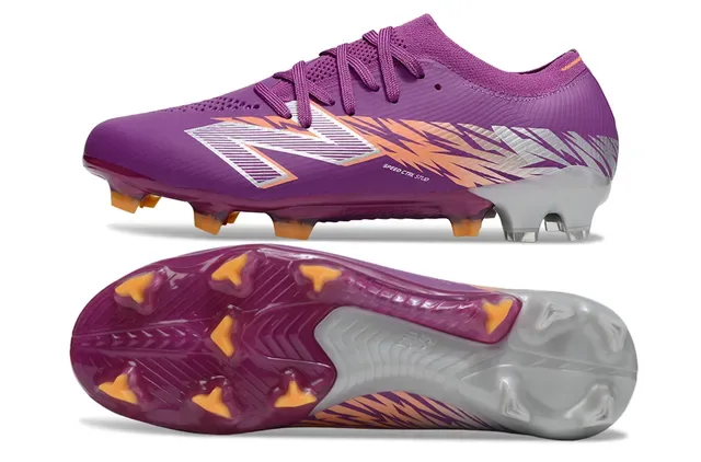 New Balance Speed Ctrl Stud বেগুনি কমলা রূপালী ফার্ম গ্রাউন্ড ফুটবল জুতো 6
