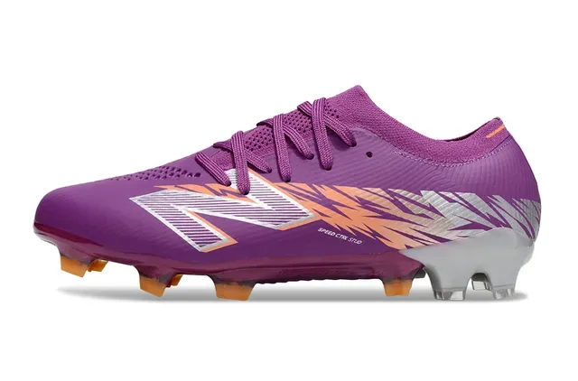 New Balance Speed Ctrl Stud বেগুনি কমলা রূপালী ফার্ম গ্রাউন্ড ফুটবল জুতো 7