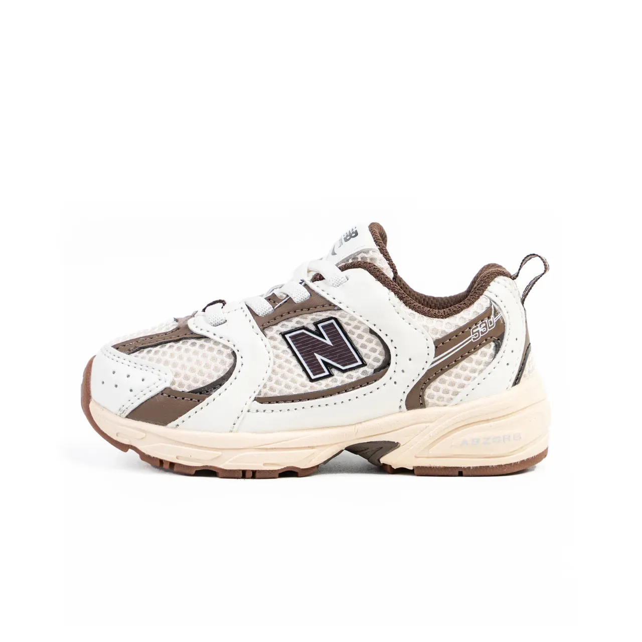 New Balance blanco verde suela media gruesa parte superior híbrida malla-sintética zapatillas lifestyle 24