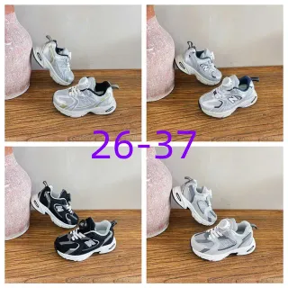 New Balance أحذية رياضية تشونكي بظل أبيض أخضر وميش وطبقات اصطناعية