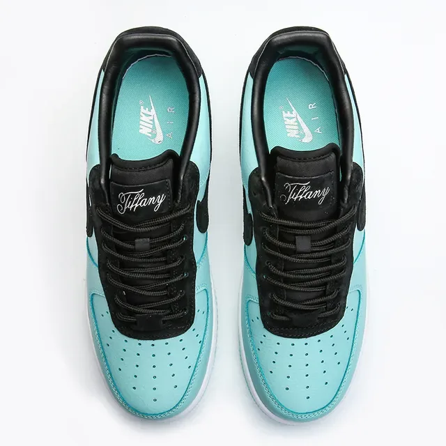 Nike Air Force 1 Aqua e Preto Tênis Lifestyle 3
