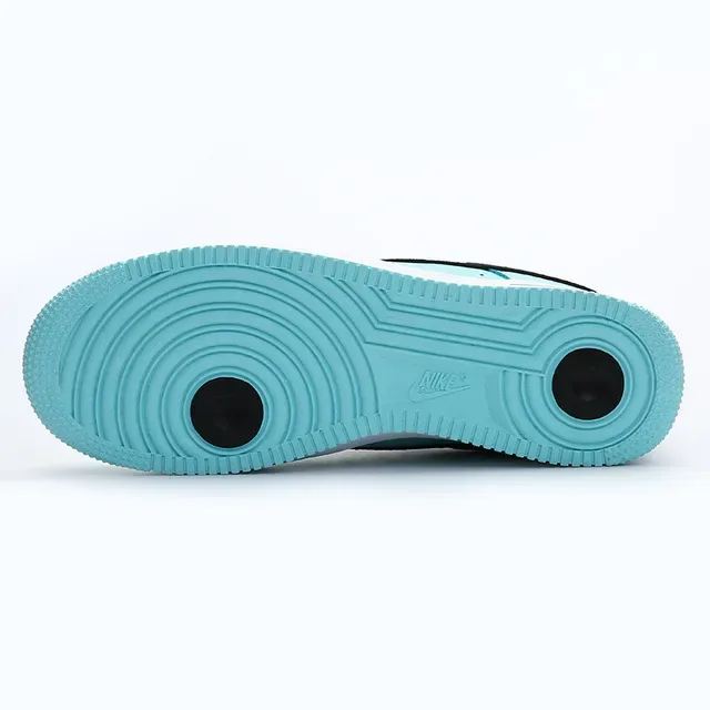 Nike Air Force 1 Aqua e Preto Tênis Lifestyle 6