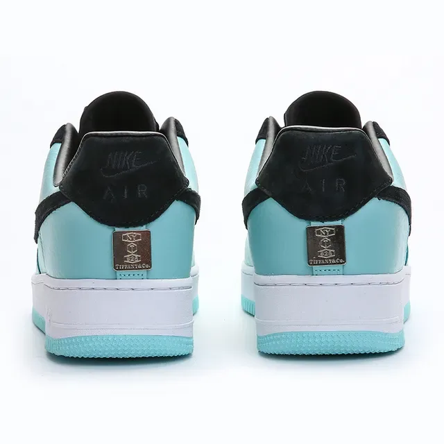 Nike Air Force 1 Aqua e Preto Tênis Lifestyle 7