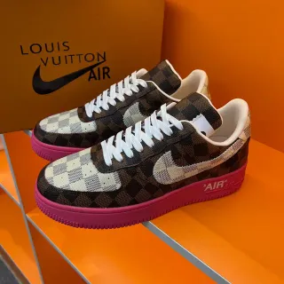 Nike Air Force 1 Damier Check Pink Lifestyle Sneakers