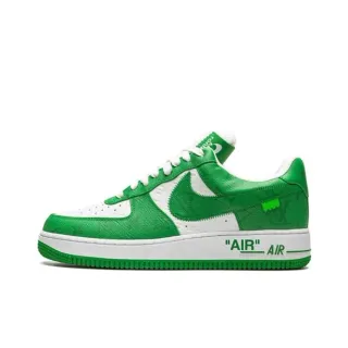 Nike Air Force 1 Green and White Lifestyle Sneakers