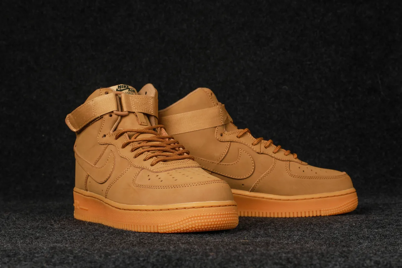 Nike Air Force 1 High Utility Tan Lifestyle Sneakers 9