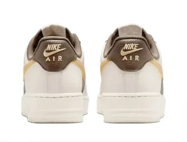 Nike Air Force 1 Low Beige Brown Gold Lifestyle Sneakers 3