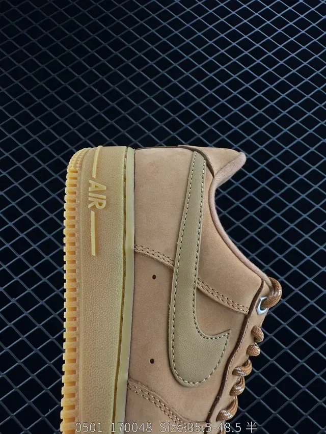 Nike Air Force 1 Low Tan Monochrome Lifestyle Sneakers 3