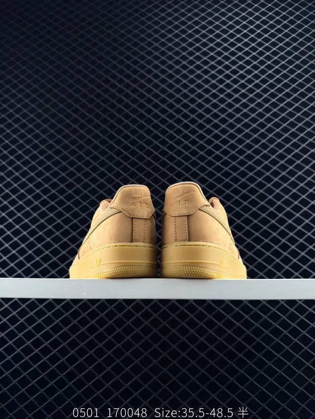 Nike Air Force 1 Low Tan Monochrome Lifestyle Sneakers 6