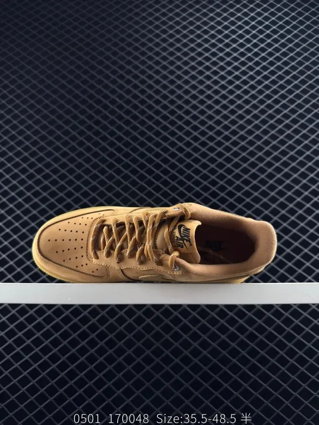 Nike Air Force 1 Low Tan Monochrome Lifestyle Sneakers 7