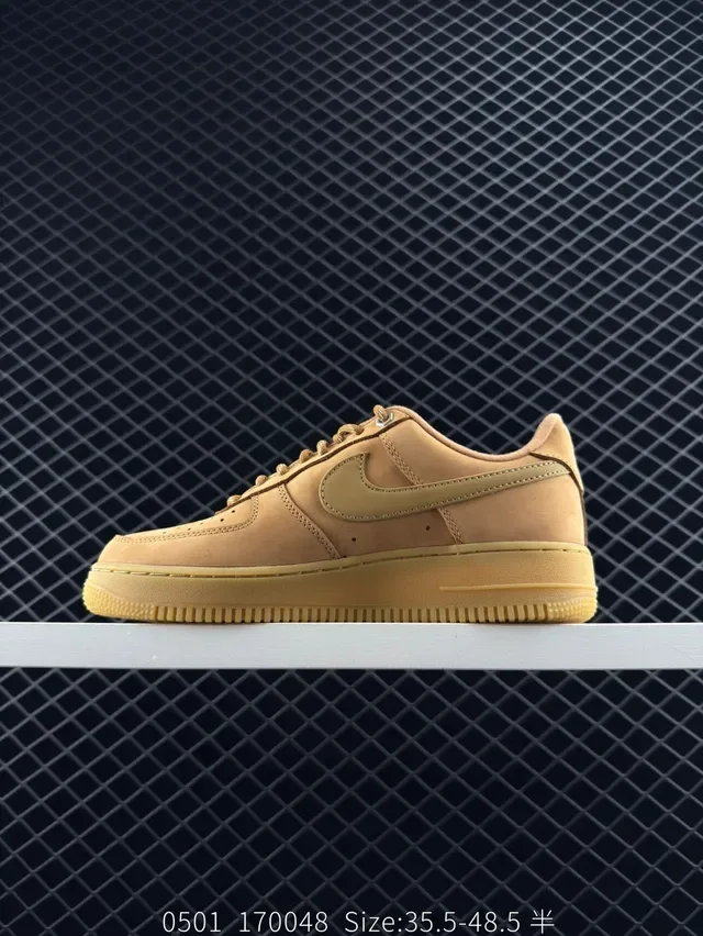 Nike Air Force 1 Low Tan Monochrome Lifestyle Sneakers 8