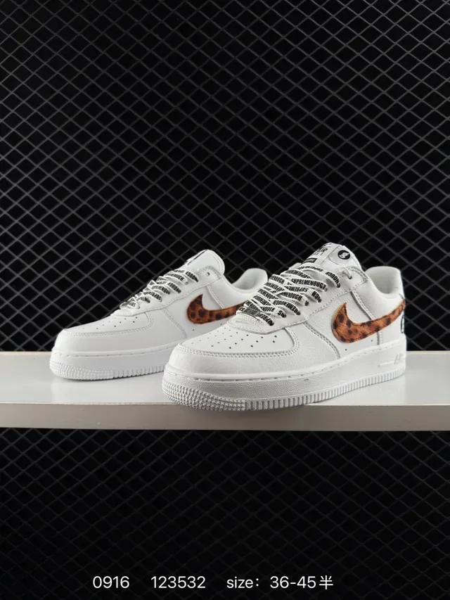 Nike Air Force 1 Low White Leopard-Print Lifestyle Sneakers 2