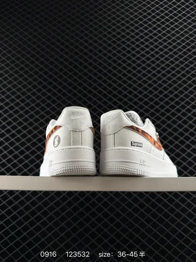 Nike Air Force 1 Low White Leopard-Print Lifestyle Sneakers 3