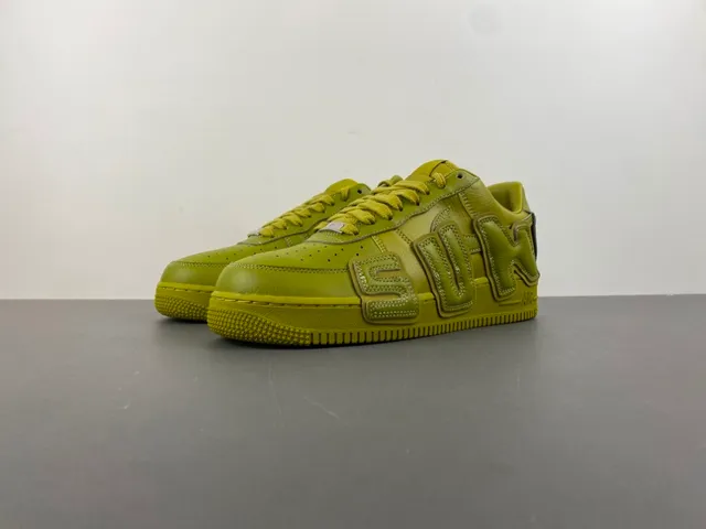 Nike Air Force 1 Olive Green Full Leather Lifestyle Sneakers 10