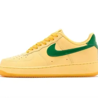 Nike Air Force 1 Pale Yellow and Green Lifestyle Sneakers