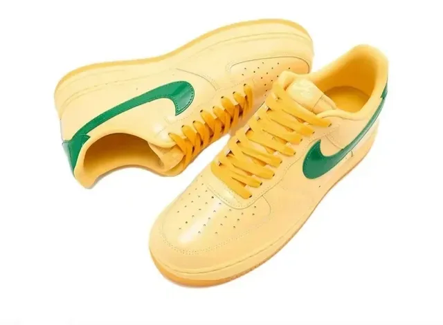 Nike Air Force 1 Chaussures Lifestyle Jaune pâle et vert 4