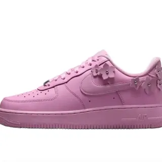 Nike Air Force 1 Pink Floral Appliqué Lifestyle Sneakers