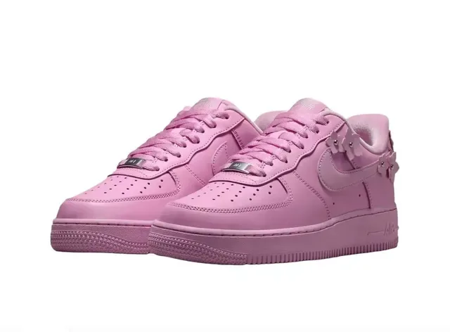 Nike Air Force 1 Pink Floral Appliqué Lifestyle Sneakers 5