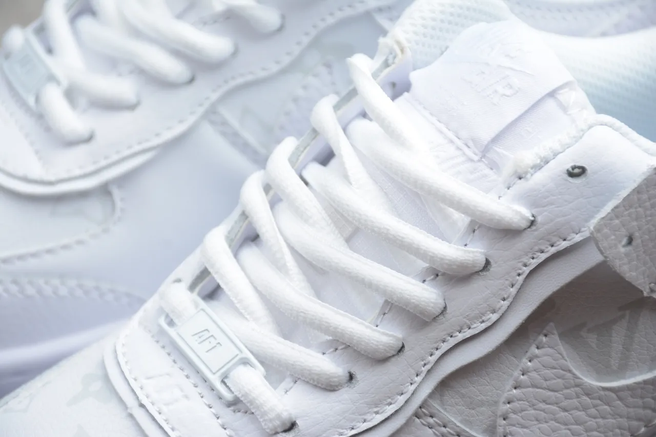 Nike Air Force 1 Platform All-White Lifestyle Sneakers 8
