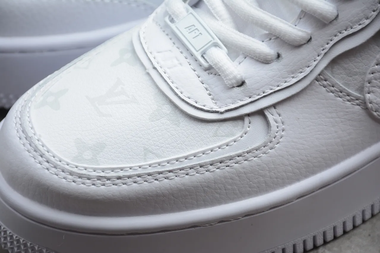 Nike Air Force 1 Platform All-White Lifestyle Sneakers 9