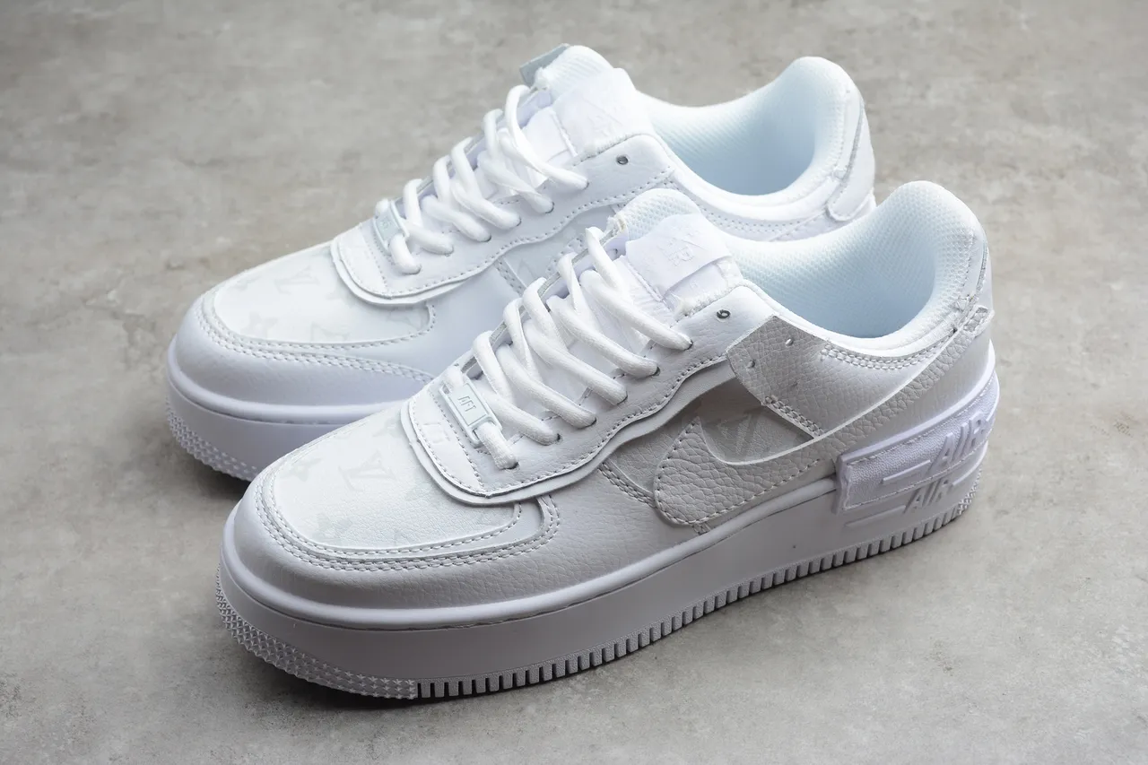 Nike Air Force 1 Platform All-White Lifestyle Sneakers 10