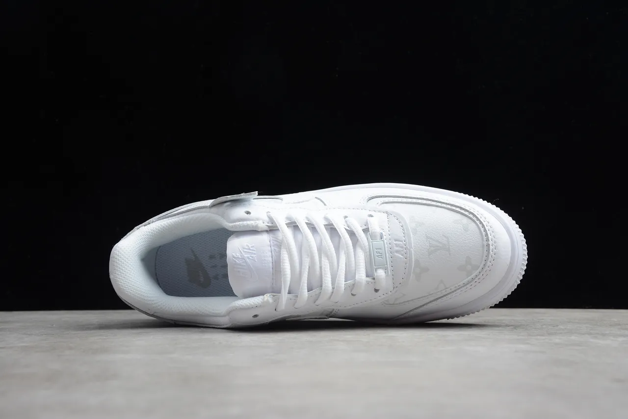 Nike Air Force 1 Platform All-White Lifestyle Sneakers 13