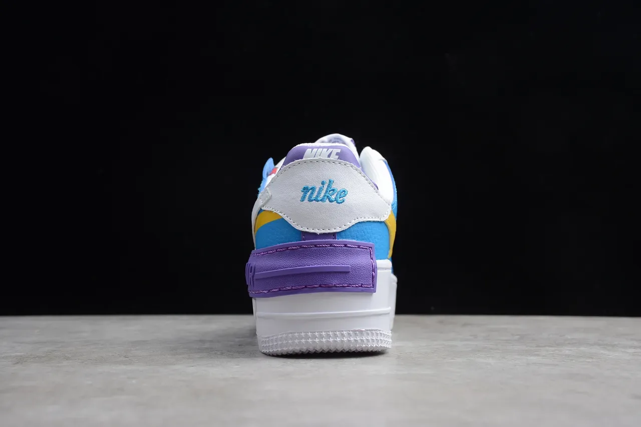 Nike Air Force 1 Platform Multicolor Purple Lifestyle Sneakers 2