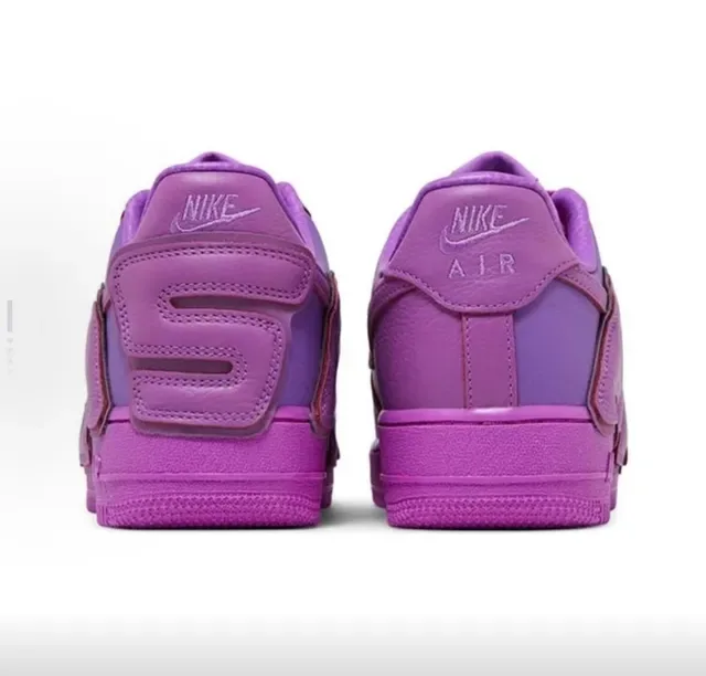 Nike Air Force 1 Embossé Soleil Dégradé Violet Sneakers Lifestyle 3
