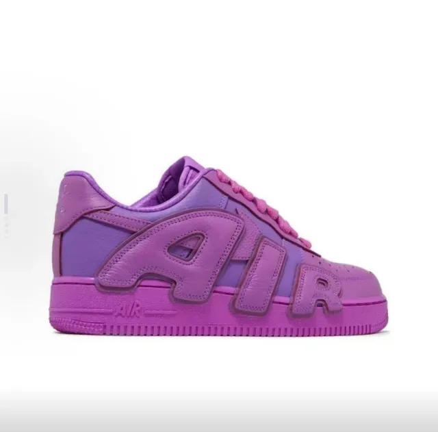 Nike Air Force 1 Embossé Soleil Dégradé Violet Sneakers Lifestyle 4