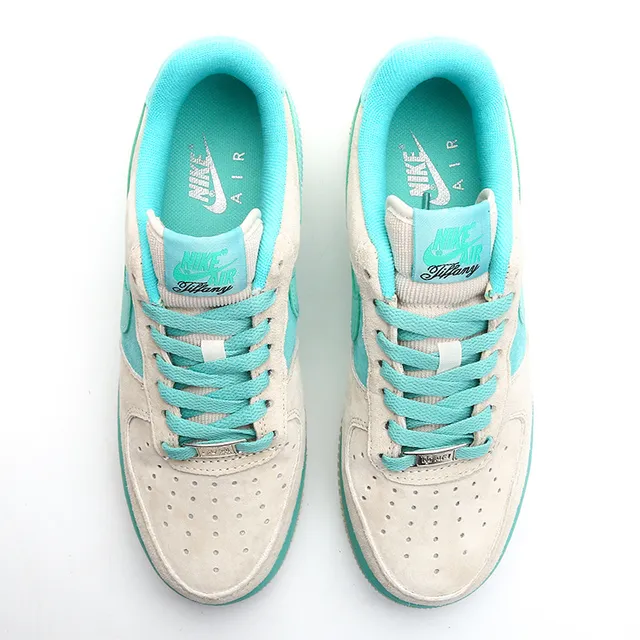 Nike Air Force 1 Tiffany Beige Turquoise Lifestyle Sneakers 3