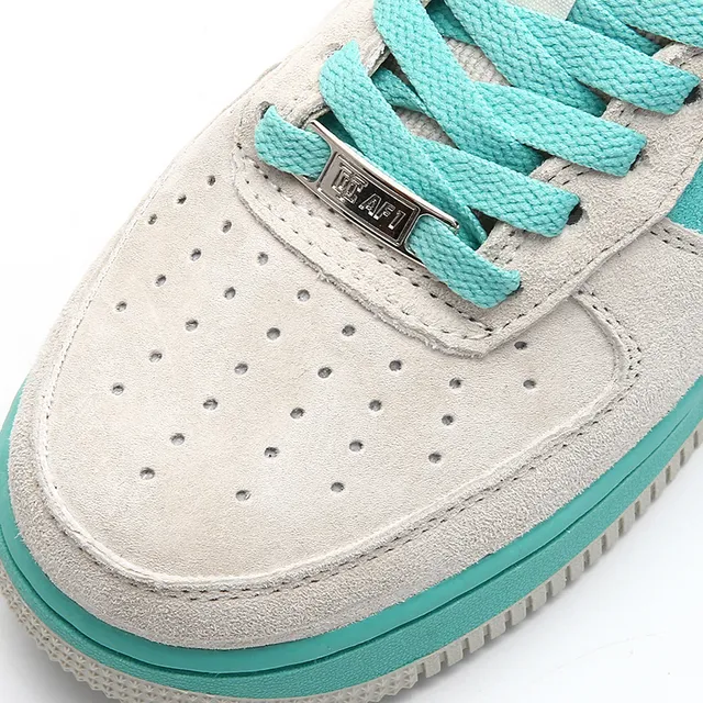 Nike Air Force 1 Tiffany Beige Turquoise Lifestyle Sneakers 5