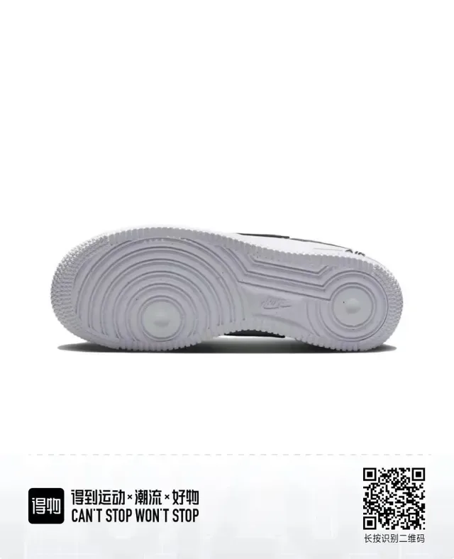 Nike Air Force 1 White and Black Lifestyle Sneakers 6