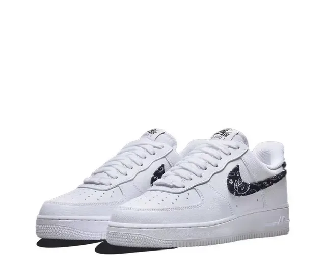 Nike Air Force 1 White Bandana-Print Lifestyle Sneakers 5