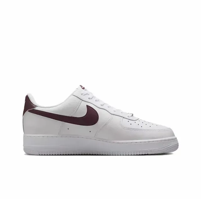 Nike Air Force 1 White Burgundy Lifestyle Sneakers 2