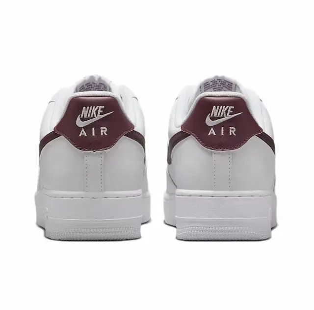 Nike Air Force 1 White Burgundy Lifestyle Sneakers 5