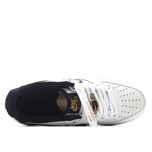 Nike Air Force 1 White Navy Lifestyle Sneakers 7