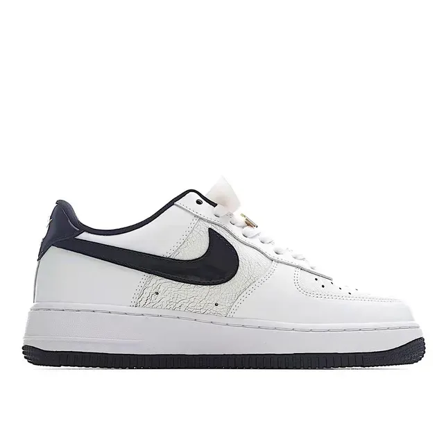 Nike Air Force 1 White Navy Lifestyle Sneakers 8