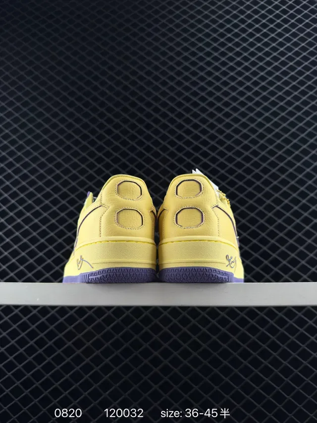 Nike Air Force 1 Yellow and Purple Lifestyle Sneakers 3