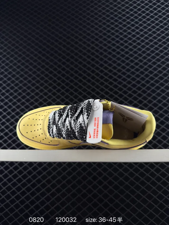 Nike Air Force 1 Yellow and Purple Lifestyle Sneakers 4