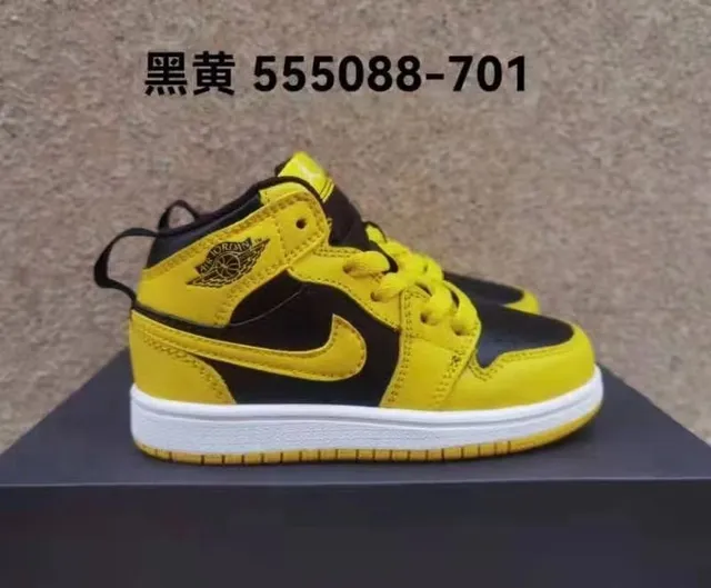 Nike Air Jordan 1 Black Blue Red Yellow Basketball Shoes 13