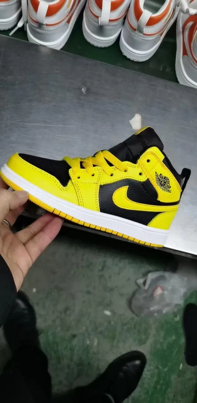 Nike Air Jordan 1 Black Blue Red Yellow Basketball Shoes 15