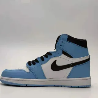 Nike Air Jordan 1 Light Blue White Black Basketball Shoes