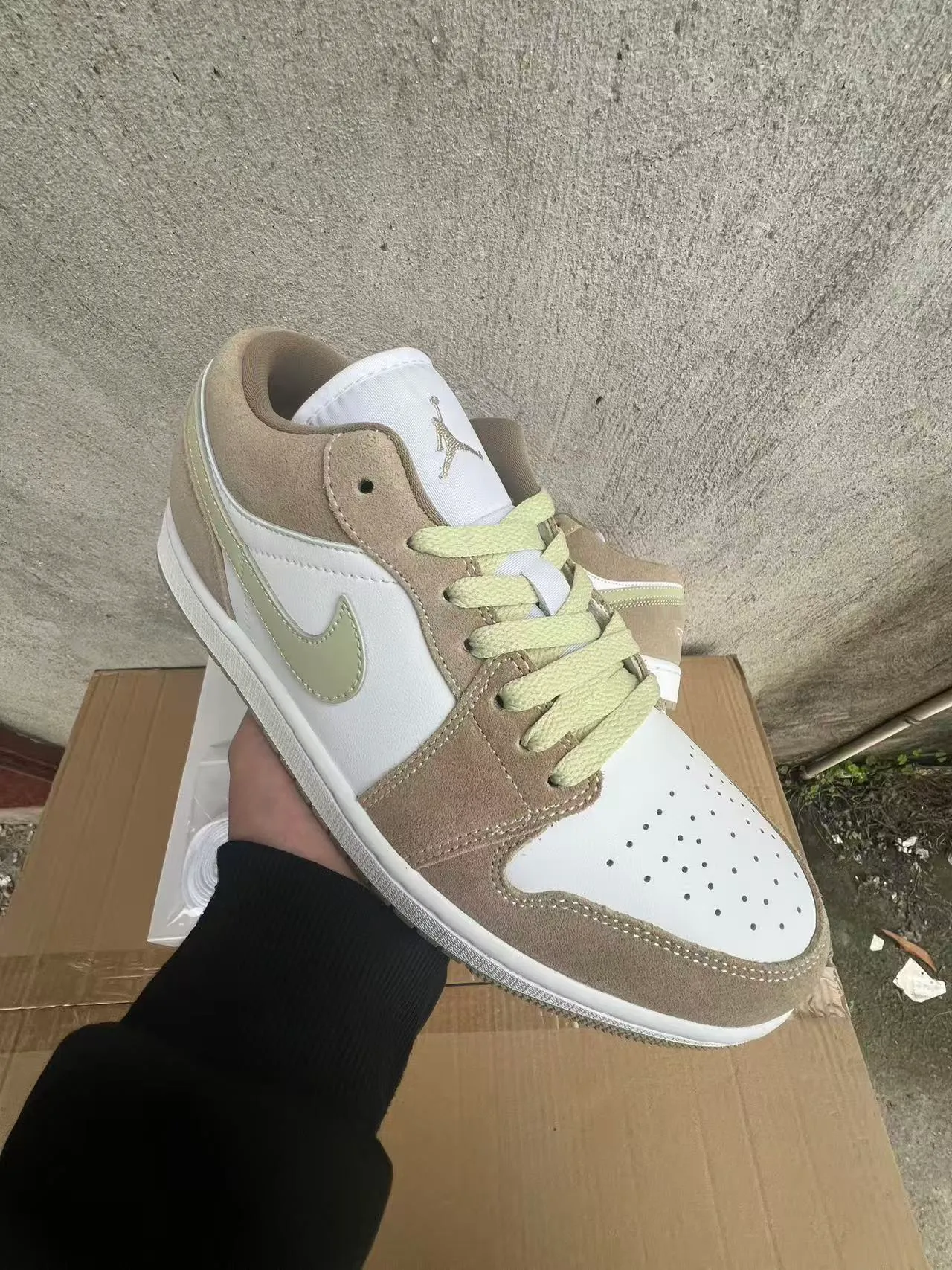 Nike Air Jordan 1 Low Beige Sage Lifestyle Sneakers 2