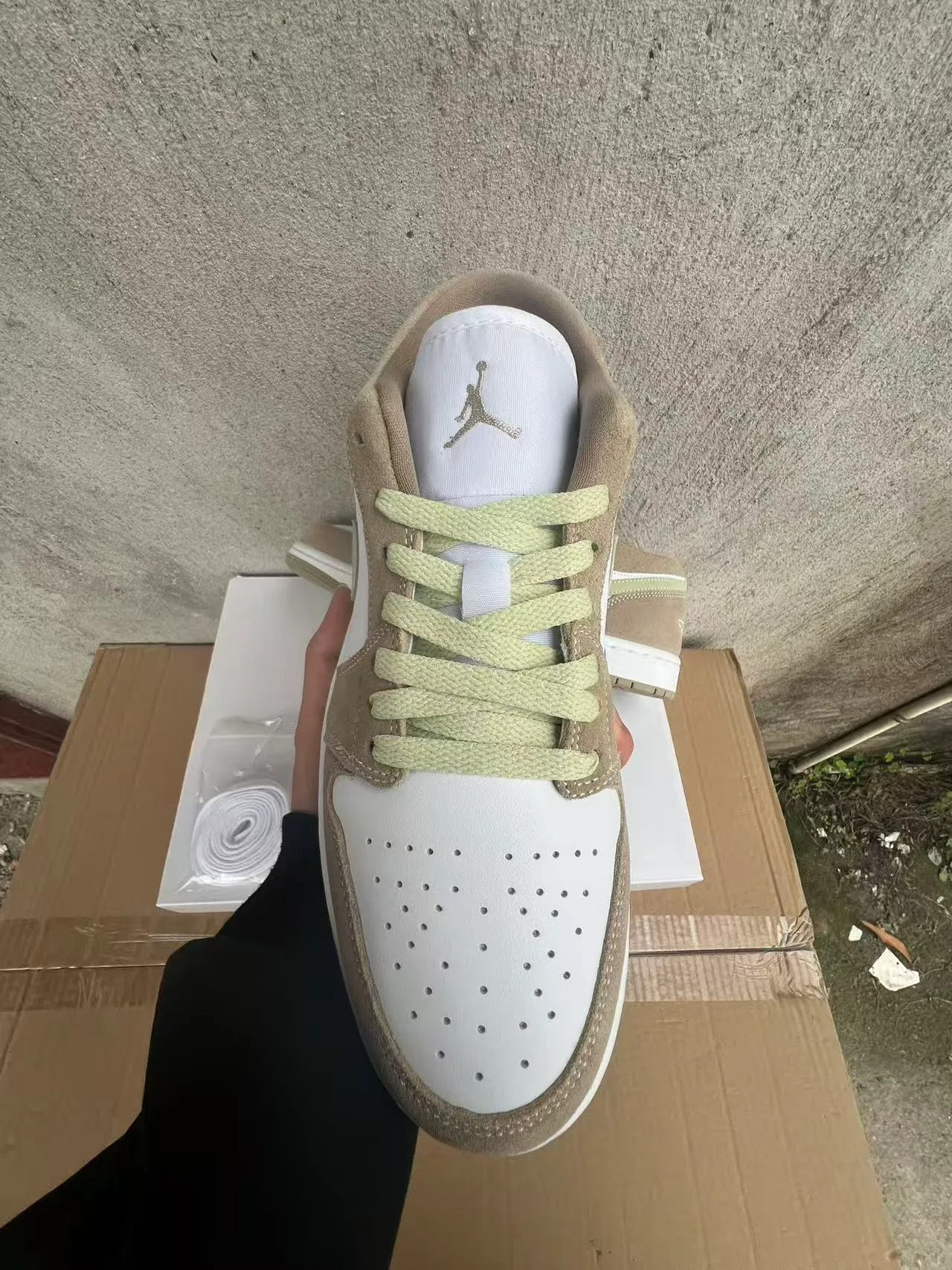 Nike Air Jordan 1 Low Beige Sage Lifestyle Sneakers 3